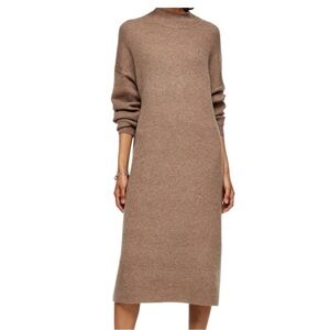 New Top Shop Cozy Maternity Sweater dress size L Large 12 Beige or light brown